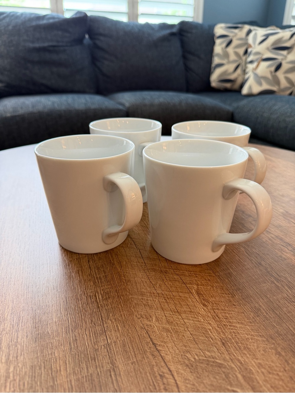 Crate&Barrel White Ceramic Mugs - Set of 4